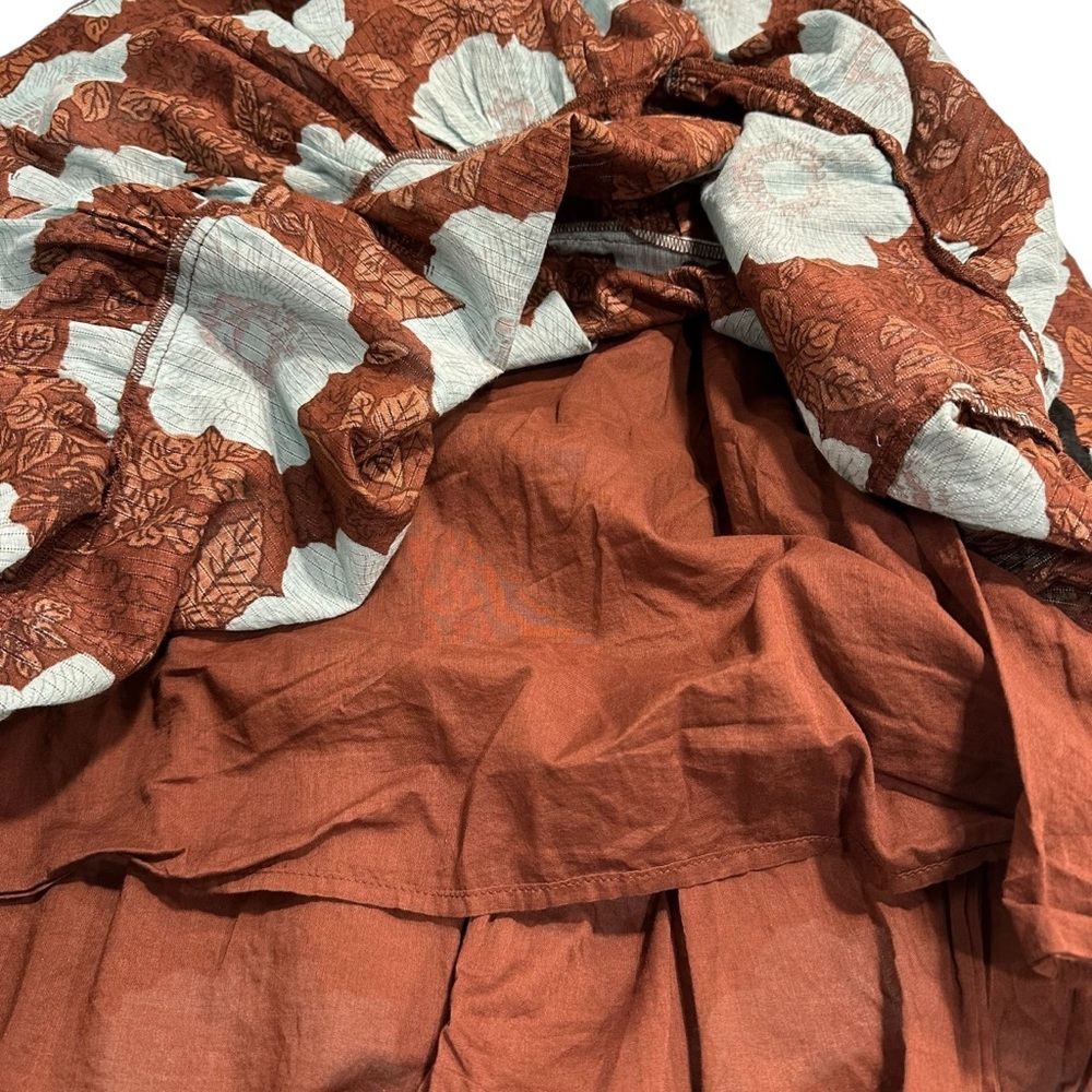 Free People Adriel Tie Strap Tiered Midi Dress. Sz: Large - Picture 9 of 11